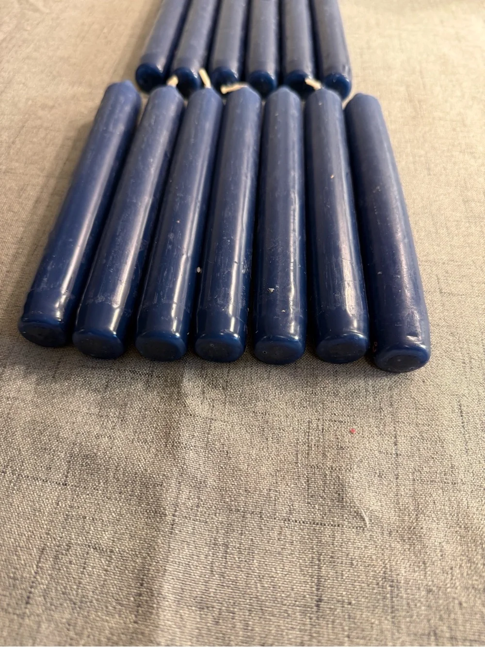 Set of 13 Taper Candles – 7 Inch Classic Blue Candles.‎ Vintage style.